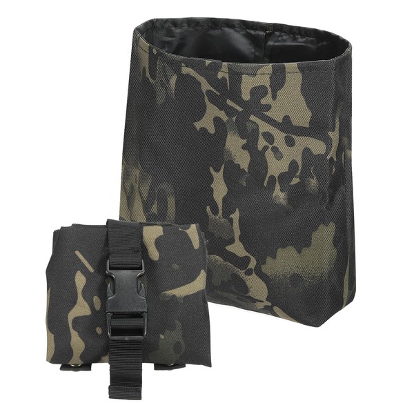 PATIKIL 21x17x8cm Dump Pouch, Folding Dump Waist Bag Roll-Up Drawstring