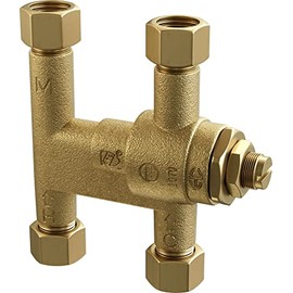 PROFLO PFMVTD38 PROFLO PFMVTD38 3/8" Thermostatic Mixing Valve - Two Outlets