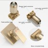 Heable Brushed Gold Shower Faucet Set, Single Function Shower Trim