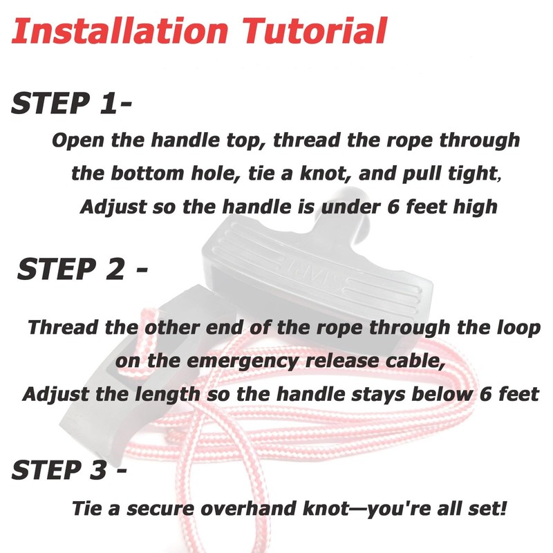 Ayellow 41A2828 Garage Emergency Release Pull Rope Cord Handle Kit