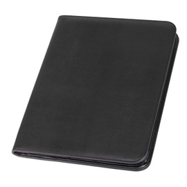 Alassio Lorenzo 30067 Zip Folder DIN A4 Writing Case in Black Organiser Folder Approx. 34 x 25 cm Conference Folder with Pad, Slip Pockets, Pen Loop and 4 Business Card Compartments
