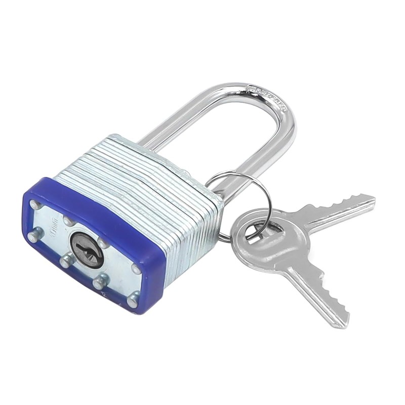 ANCLLO 2 Pack Padlocks with Keys, Long Shackle Padlocks Heavy
