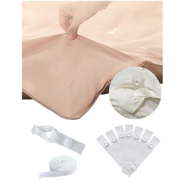 Fizzest Duvet Snaps to Hold Comforter，Duvet Clips Fasteners Inside，Hacks to Keep Duvet Cover in Place，Quilt Clips (16, White)