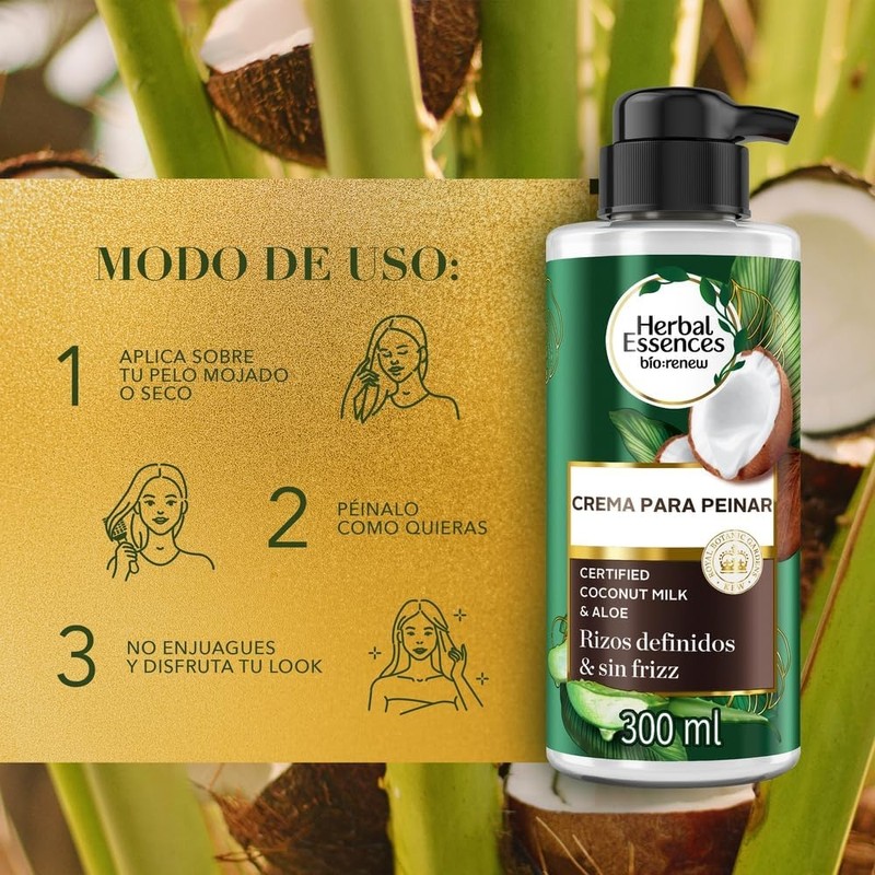 Herbal Essences Crema para Peinar Bio:Renew Leche de Coco y