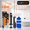 CaulkMaster Silicone Caulking Tool 3-in-1 Caulk Remover & Application Scraper,