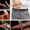 NBLYOS Men's Faux Leather Dress Belt，Classic & Fashion Jeans Belts