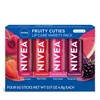 NIVEA Lip Care, Fruity Tinted Lip Balm Variety Pack, Cherry,