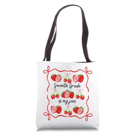 Seventh 7th Grade is My Jam Strawberry Teacher School Tote Bag