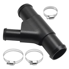 MDEOOSKY 1 PCS Radiator Coolant Y-Pipe and 3 PCS Clamps, Replacement for Ford F250 F350 F450 F550 E350 E450 Super Duty 6.0L Cool Hose Heater Hose Connector 2003-2007