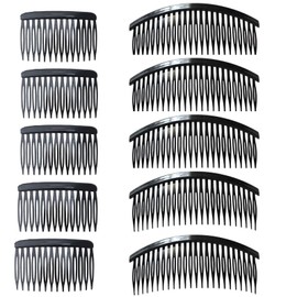 10 Pcs Hair Side Combs - Plastic French Twist Combs, Vintage Fine Hair Clips and Pins, Hair Styling Accessories for Women Girls (14 and 24 Teeth)