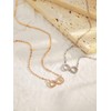 Fibonacci's 925 Sterling Silver & Cubic Zirconia infinity Pendant Necklace