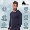 Men's Thermal Top Lightweight Ultra Soft Fleece,Base Layer, Large-Blue