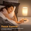 AKASUKI Table Lamp for Bedroom, 3 Way Dimmable Touch Lamp