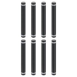 QUARKZMAN Pack of 8 Stainless Steel Wall Spacers, 12 x 100 mm Standoff Bolts, Spacer Screws for Acrylic Glass, Sign Holder, Advertising Boards, Black