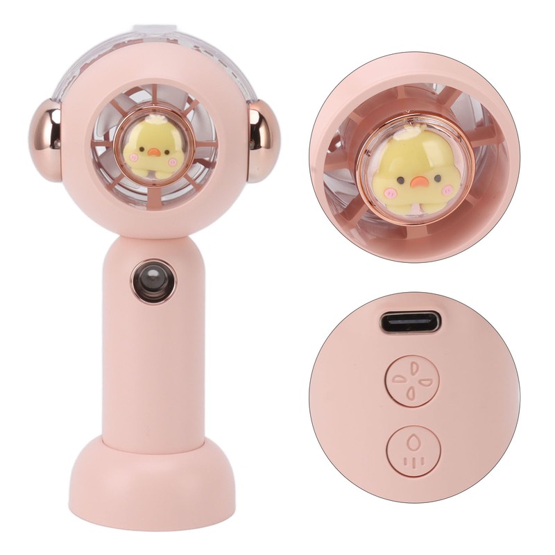 Lovely Handheld Misting Fan with Atomization Function USB Rechargeable Small