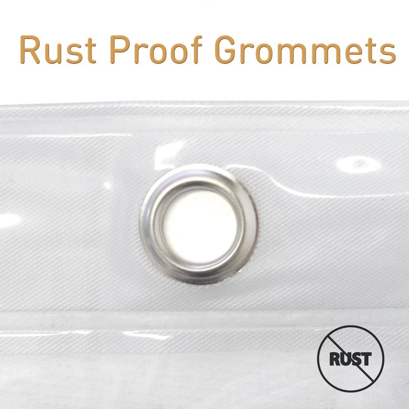 Sweet Home Collection 10 Gauge Vinyl Shower Curtain 72" x