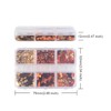 6 Grid Fall Maple Leaf Glitter Sequins Nail Accessories Thanksgiving