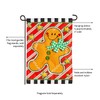 Evergreen Flag Patterned Gingerbread Man Applique Garden Flag | 12x18