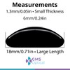 GMS Optical 1.3mm Ultra-Thin / 18mm Long Length - Anti-Slip