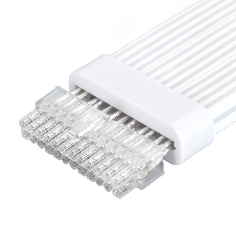 24 Pin RGB Power Extension Cable Kit ARGB 18AWG Silver