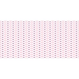 Lunarable Love Pencil Pen Holder, Heart Valentine's Day Themed Lovers Celebration Doodle, Ceramic Pencil Holder for Desk Office Accessory, 3.6" X 3.2", Dark Magenta Rose and White