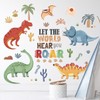 DECOWALL SG2-2425 Boho Dinosaur Wall Stickers Dino Palm Tree Wall