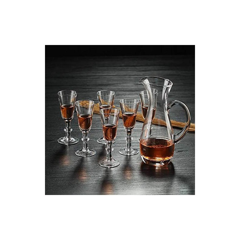 Cordial Glasses,1 OZ Lead-Free Limoncello Glasses, Clear Aperitif Glasses Set