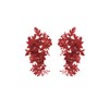 SYSUII 1 Pair of 3D Embroidery Beads Lace Applique Flowers