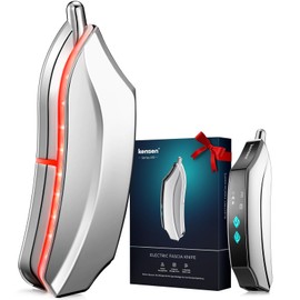 kensen Heated Muscle Scraper Tool - Electric Fascial Knife for Deep Tissue Massage with Light-Care 4 Modes 3 Heating 3 Vibration Levels Soothing Whole Body Gua Sha Tool Gift for Athletes Workers