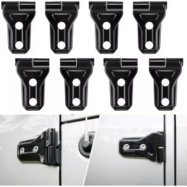 Bonbo Black Door Hinge Protect Cover Trim Fit For Jeep Wrangler JL 4 Door & 2Door-8PCS