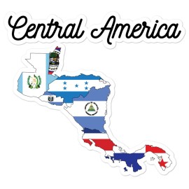 Shirtsurf Central America Sticker Map El Salvador Guatemala Honduras Latino Latina Mujer