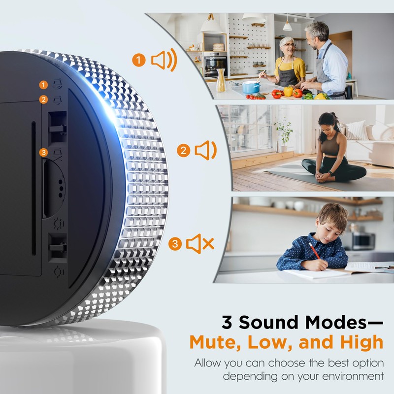 Upgrade Digital Kitchen Timer - Magnetic Countdown Countup Visual Pomodoro