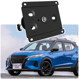 Anti-Theft License Plate Holder Compatible with Nissan Armada 2nd gen Y62, Kicks 1st gen P15, Murano 3rd gen, Pathfinder 4th gen R53, Front Grille License Plate Bracket Mounting, No Drill Bumper Frame