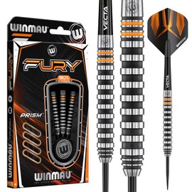 WINMAU Darts Fury 22g Tungsten Darts Set with Prism Flights & Vecta Shafts - Professional High-Performance for Precision, Accuracy, Durability & Control