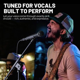 Phenyx Pro Dynamic Vocal Microphone, Cardioid Microphone with 16.4 ft XLR Cable, Mic Clip, Storage Bag, Wired Handheld Mic for Singing, Stage, Studio, Karaoke (PM-25)