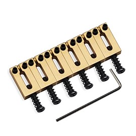 SAPHUE Brass Saddle 6pcs/Lot Pure Brass Flat Top Guitar Bridge Saddles 10.5MM for Fender Stratocaster or Telecaster
