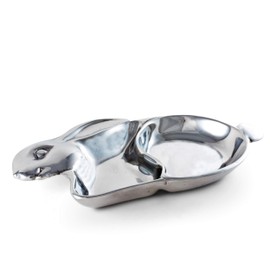 Arthur Court Designs Aluminum 9.5" x 6" Baby Bunny Keepsake Divided Plate