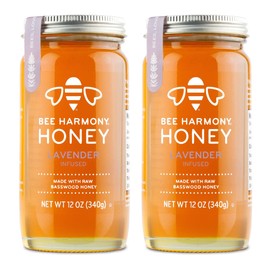 Bee Harmony Lavender Infused Honey, 12 OZ Each, Pack of 2