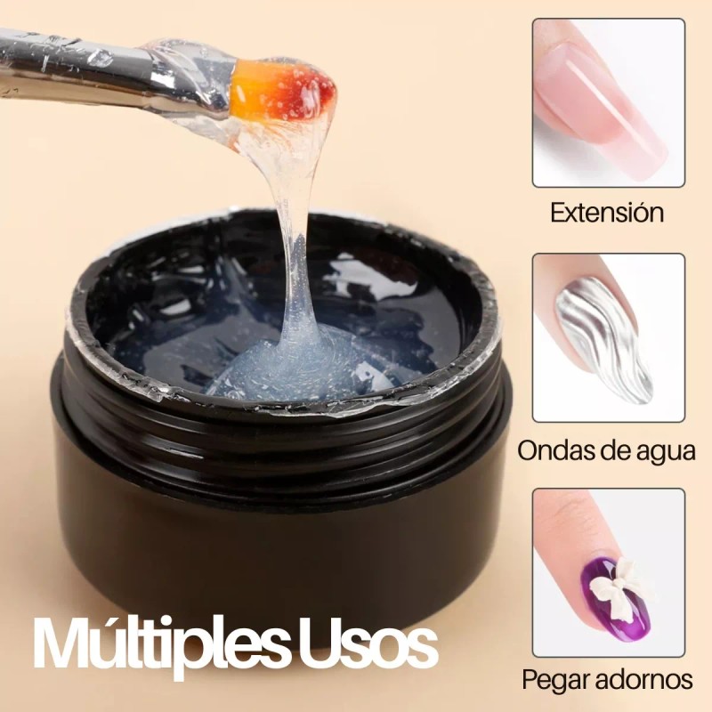 Veraly Pegamento Gel De Construcción Cristales Y Decoración Uñas F