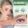 Short Lash Clusters 8-9MM Natural Eyelash Clusters Invisible Band Cluster