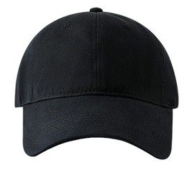 Shefun JP269 Women's Cap, Deep, Large Size, Head Circumference 22.0 - 25.6 inches (56 - 65 cm), Men's Baseball Cap, Soft Hat, Spring/Summer, UV Protection, Plain, Unisex, Baseball Cap, Black, L