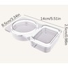 YC-GREHUN Double Compartment Snack Containers with Lids Snack Pack Containers