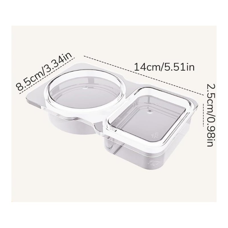 YC-GREHUN Double Compartment Snack Containers with Lids Snack Pack Containers