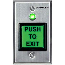 Seco-Larm Enforcer Push-to-Exit Plate, Illuminated with Timer (SD-7623-GSTQ)