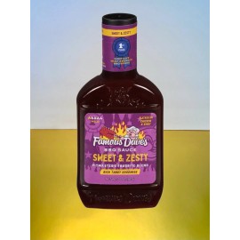 Famous Dave's 🟡New Exclusive Famous Dave's BBQ Sweet & Zesty Rich Tangy Sauce Bottle 20oz