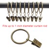 LLPJS 100 Pack Curtain Rings with Clips, Curtain Clip Rings