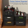 6-Pack Plastic Storage Baskets with Lid, Organizer Bins, Black