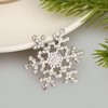 XNHIU Snowflake Brooch Pin Crystal Xmas Chest Pin