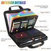 Uquelic Document Organiser Fireproof with Handle, A4 Storage Folder 12