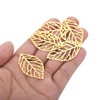 [PATIKIL] 44mm Leaf Pendant 50pcs Metal Tree Leaf Beads for